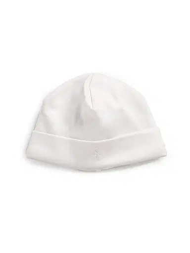 Polo Ralph Lauren Baby's Cotton Interlock Hat - White | Thumbnail 1 Polo Ralph Lauren Baby's Cotton Interlock Hat - White | Thumbnail 1