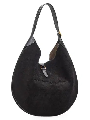 Polo Ralph Lauren Women's Polo ID Suede Shoulder Bag - Black | Thumbnail 5 Polo Ralph Lauren Women's Polo ID Suede Shoulder Bag - Black | Thumbnail 5