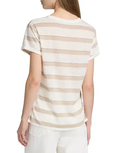 Kobi Halperin Women's Kendall Metallic Striped Linen T-Shirt | Thumbnail 5 Kobi Halperin Women's Kendall Metallic Striped Linen T-Shirt | Thumbnail 5