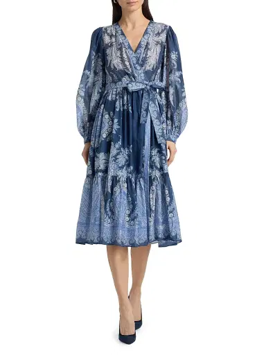 Kobi Halperin Women's Kai Printed Cotton-Silk Midi-Dress | Thumbnail 2 Kobi Halperin Women's Kai Printed Cotton-Silk Midi-Dress | Thumbnail 2