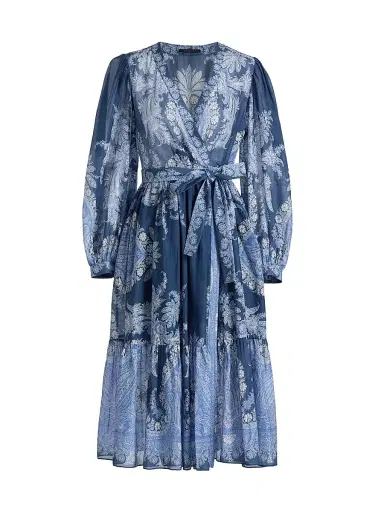 Kobi Halperin Women's Kai Printed Cotton-Silk Midi-Dress | Thumbnail 1 Kobi Halperin Women's Kai Printed Cotton-Silk Midi-Dress | Thumbnail 1