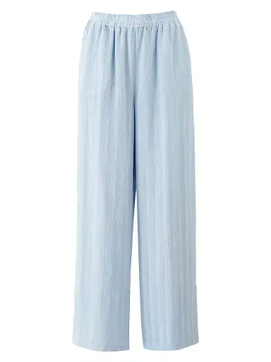Melissa Odabash Women's Trisha Embellished Stripe Wide-Leg Pants - Pale Blue | Thumbnail 1 Melissa Odabash Women's Trisha Embellished Stripe Wide-Leg Pants - Pale Blue | Thumbnail 1
