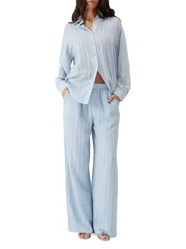 Melissa Odabash Women's Ziggy Oversized Shirt - Pale Blue | Thumbnail 2 Melissa Odabash Women's Ziggy Oversized Shirt - Pale Blue | Thumbnail 2