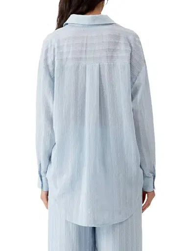 Melissa Odabash Women's Ziggy Oversized Shirt - Pale Blue | Thumbnail 4 Melissa Odabash Women's Ziggy Oversized Shirt - Pale Blue | Thumbnail 4
