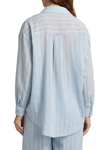 Melissa Odabash Women's Ziggy Oversized Shirt - Pale Blue | Thumbnail 5 Melissa Odabash Women's Ziggy Oversized Shirt - Pale Blue | Thumbnail 5