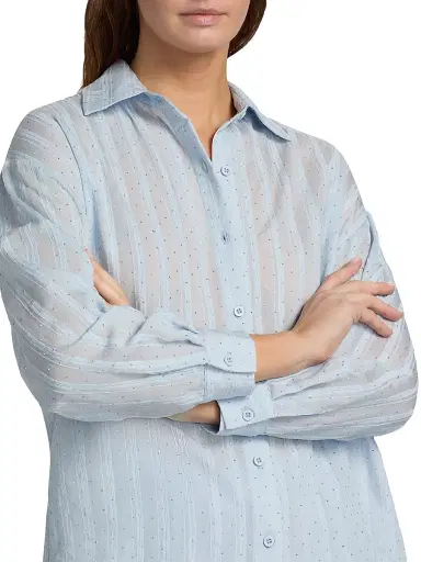 Melissa Odabash Women's Ziggy Oversized Shirt - Pale Blue | Thumbnail 6 Melissa Odabash Women's Ziggy Oversized Shirt - Pale Blue | Thumbnail 6