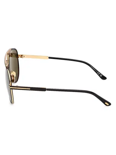 Tom Ford Women's Rupert 63MM Aviator Sunglasses - Black Green | Thumbnail 3 Tom Ford Women's Rupert 63MM Aviator Sunglasses - Black Green | Thumbnail 3