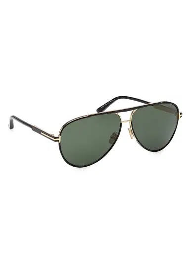 Tom Ford Women's Rupert 63MM Aviator Sunglasses - Black Green | Thumbnail 8 Tom Ford Women's Rupert 63MM Aviator Sunglasses - Black Green | Thumbnail 8