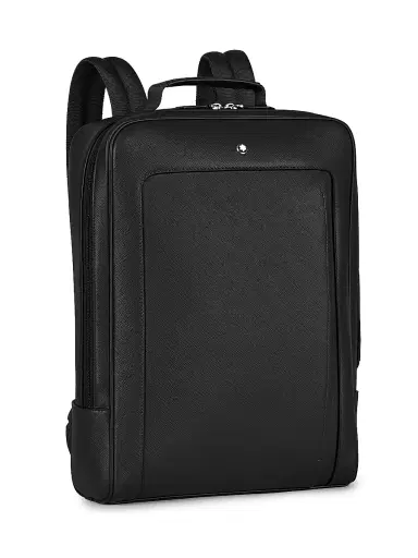 Montblanc Men's Sartorial Leather Backpack - Black | Thumbnail 2 Montblanc Men's Sartorial Leather Backpack - Black | Thumbnail 2