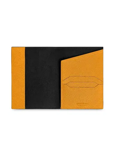 Montblanc Sartorial Leather Passport Holder - Orange | Thumbnail 4 Montblanc Sartorial Leather Passport Holder - Orange | Thumbnail 4