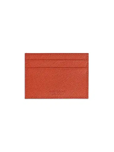 Montblanc Men's Sartorial Leather Card Holder - Orange | Thumbnail 2 Montblanc Men's Sartorial Leather Card Holder - Orange | Thumbnail 2