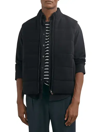 Reiss Men's Otley Rib-Knit Vest - Navy | Thumbnail 3 Reiss Men's Otley Rib-Knit Vest - Navy | Thumbnail 3