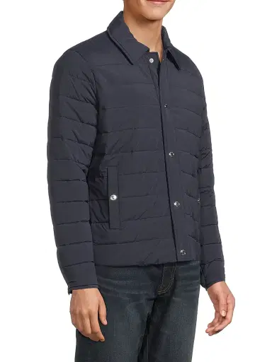 Reiss Men's Harrison Quilted Snap-Front Jacket | Thumbnail 4 Reiss Men's Harrison Quilted Snap-Front Jacket | Thumbnail 4