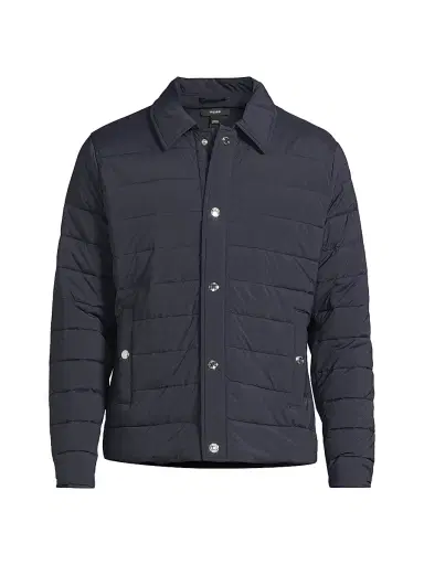 Reiss Men's Harrison Quilted Snap-Front Jacket | Thumbnail 1 Reiss Men's Harrison Quilted Snap-Front Jacket | Thumbnail 1