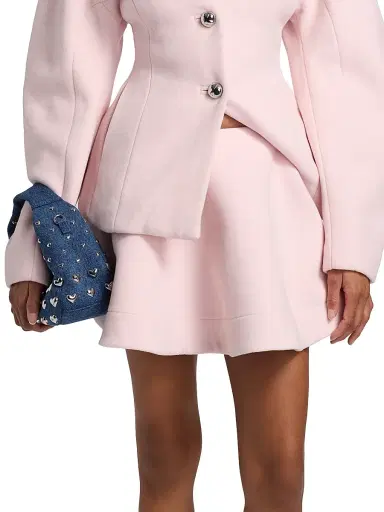 Ganni Women's Peacoat Wool Miniskirt - Ballerina | Thumbnail 3 Ganni Women's Peacoat Wool Miniskirt - Ballerina | Thumbnail 3