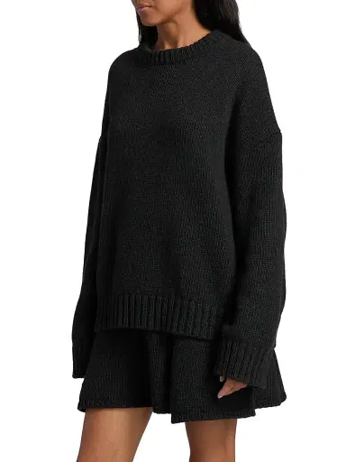 Ganni Women's Chunky Wool-Blend Sweater - Phantom | Thumbnail 4 Ganni Women's Chunky Wool-Blend Sweater - Phantom | Thumbnail 4