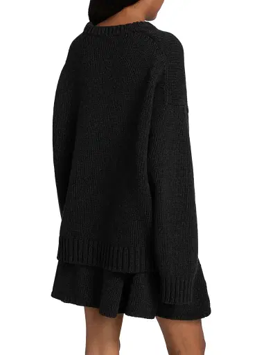 Ganni Women's Chunky Wool-Blend Sweater - Phantom | Thumbnail 5 Ganni Women's Chunky Wool-Blend Sweater - Phantom | Thumbnail 5
