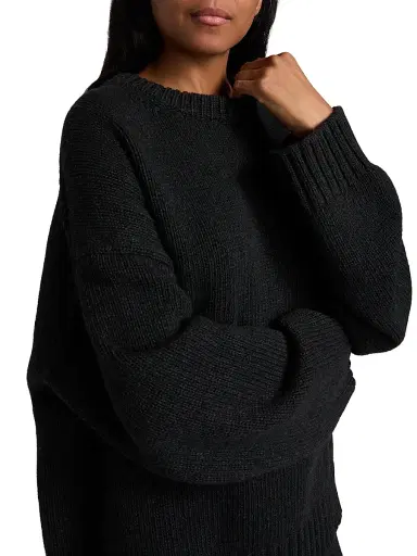 Ganni Women's Chunky Wool-Blend Sweater - Phantom | Thumbnail 6 Ganni Women's Chunky Wool-Blend Sweater - Phantom | Thumbnail 6