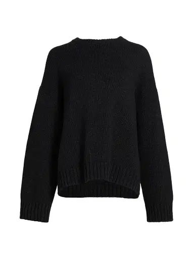 Ganni Women's Chunky Wool-Blend Sweater - Phantom | Thumbnail 1 Ganni Women's Chunky Wool-Blend Sweater - Phantom | Thumbnail 1