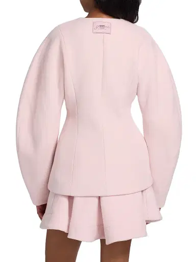 Ganni Women's Peacoat Wool Fitted Blazer - Ballerina | Thumbnail 5 Ganni Women's Peacoat Wool Fitted Blazer - Ballerina | Thumbnail 5