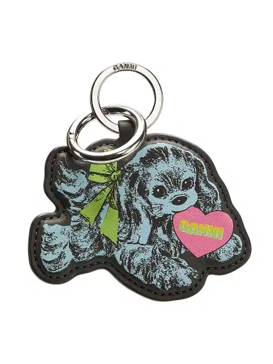 Ganni Women's Dog Keychain - Baby Blue | Thumbnail 1 Ganni Women's Dog Keychain - Baby Blue | Thumbnail 1