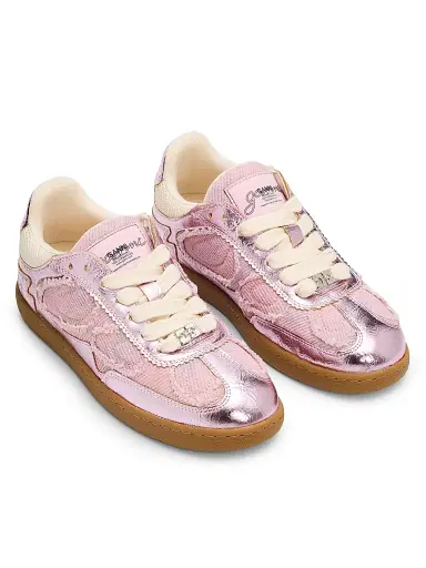 Ganni Women's Crinkle Low-Top Sneakers | Thumbnail 2 Ganni Women's Crinkle Low-Top Sneakers | Thumbnail 2
