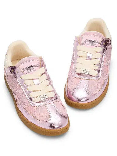 Ganni Women's Crinkle Low-Top Sneakers | Thumbnail 4 Ganni Women's Crinkle Low-Top Sneakers | Thumbnail 4