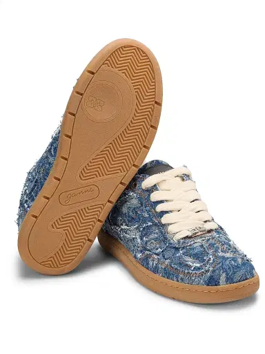 Ganni Women's Tapestry Denim Low-Top Sneakers - Mid Blue Vintage | Thumbnail 6 Ganni Women's Tapestry Denim Low-Top Sneakers - Mid Blue Vintage | Thumbnail 6