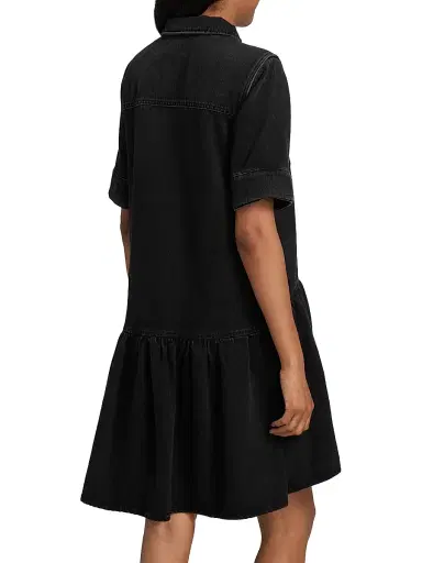 Ganni Women's Denim Mini-Shirtdress - Black Washed | Thumbnail 5 Ganni Women's Denim Mini-Shirtdress - Black Washed | Thumbnail 5