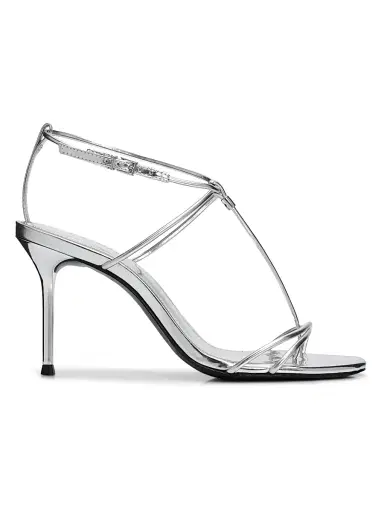 Schutz Women's Jules 90MM Leather Sandals - Prata | Thumbnail 1 Schutz Women's Jules 90MM Leather Sandals - Prata | Thumbnail 1