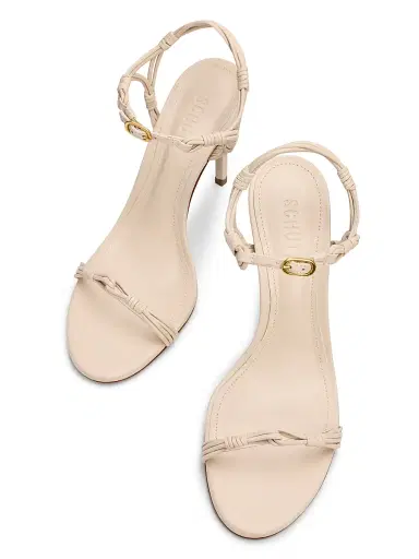 Schutz Women's Nara 100MM Leather Sandals - Sugar White Tonal | Thumbnail 4 Schutz Women's Nara 100MM Leather Sandals - Sugar White Tonal | Thumbnail 4