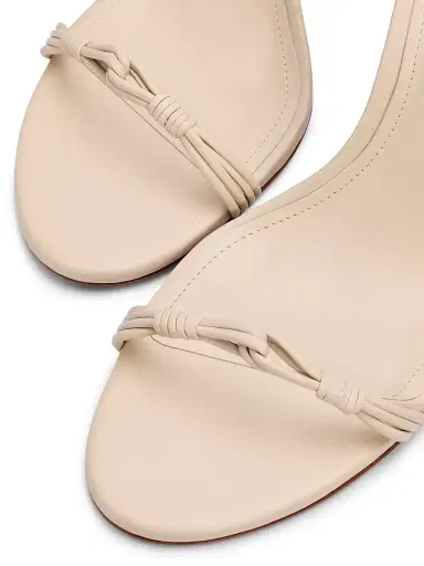 Schutz Women's Nara 100MM Leather Sandals - Sugar White Tonal | Thumbnail 6 Schutz Women's Nara 100MM Leather Sandals - Sugar White Tonal | Thumbnail 6