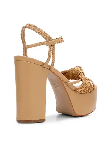 Schutz Women's Kalina 100MM Leather Platform Sandals - Light Wood | Thumbnail 3 Schutz Women's Kalina 100MM Leather Platform Sandals - Light Wood | Thumbnail 3