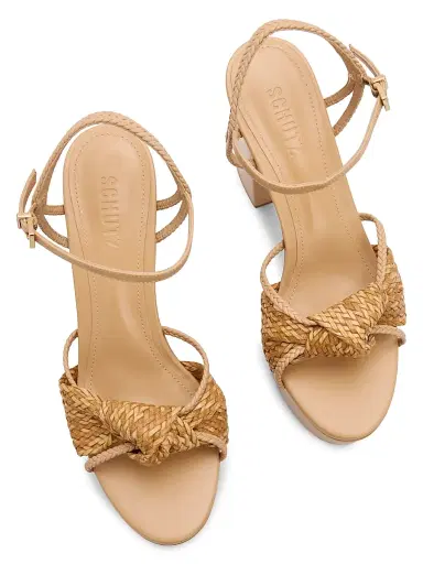 Schutz Women's Kalina 100MM Leather Platform Sandals - Light Wood | Thumbnail 4 Schutz Women's Kalina 100MM Leather Platform Sandals - Light Wood | Thumbnail 4