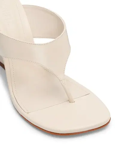 Schutz Women's Maya 90MM Leather Sandals - Sugar White | Thumbnail 6 Schutz Women's Maya 90MM Leather Sandals - Sugar White | Thumbnail 6