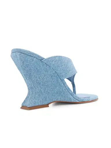 Schutz Women's Maya 90MM Denim Sandals - Light Denim - Size 9.5 | Thumbnail 3 Schutz Women's Maya 90MM Denim Sandals - Light Denim - Size 9.5 | Thumbnail 3