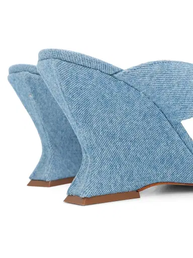 Schutz Women's Maya 90MM Denim Sandals - Light Denim - Size 9.5 | Thumbnail 5 Schutz Women's Maya 90MM Denim Sandals - Light Denim - Size 9.5 | Thumbnail 5