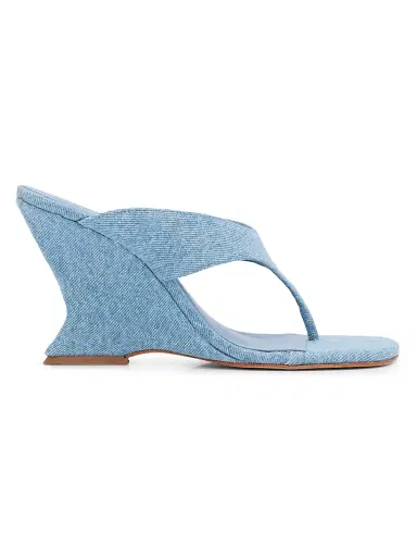 Schutz Women's Maya 90MM Denim Sandals - Light Denim - Size 9.5 | Thumbnail 1 Schutz Women's Maya 90MM Denim Sandals - Light Denim - Size 9.5 | Thumbnail 1