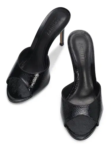 Schutz Women's Cloe 0MM Patent Leather Sandals - Black | Thumbnail 4 Schutz Women's Cloe 0MM Patent Leather Sandals - Black | Thumbnail 4