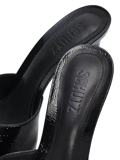 Schutz Women's Cloe 0MM Patent Leather Sandals - Black | Thumbnail 6 Schutz Women's Cloe 0MM Patent Leather Sandals - Black | Thumbnail 6