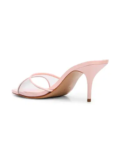 Schutz Women's Elodie Vinyl 75MM Leather Stiletto Sandals - Transparent Cotton Candy | Thumbnail 3 Schutz Women's Elodie Vinyl 75MM Leather Stiletto Sandals - Transparent Cotton Candy | Thumbnail 3