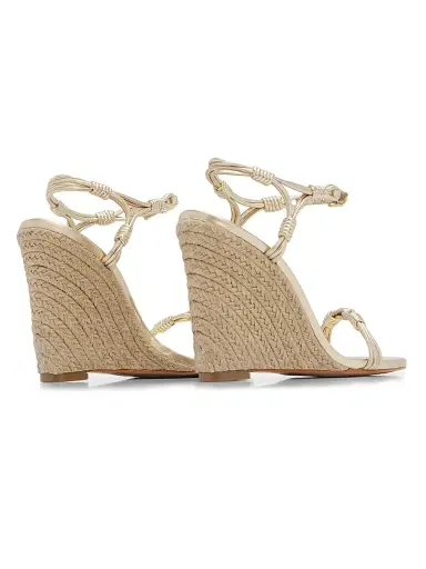 Schutz Women's Nara 100MM Wedge Sandals - Platina | Thumbnail 3 Schutz Women's Nara 100MM Wedge Sandals - Platina | Thumbnail 3
