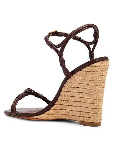 Schutz Women's Nara 110MM Leather Espadrille Wedge Sandal - Root Brown Tonal | Thumbnail 3 Schutz Women's Nara 110MM Leather Espadrille Wedge Sandal - Root Brown Tonal | Thumbnail 3