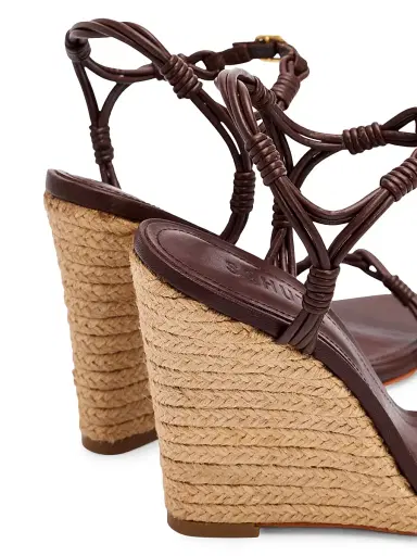 Schutz Women's Nara 110MM Leather Espadrille Wedge Sandal - Root Brown Tonal | Thumbnail 5 Schutz Women's Nara 110MM Leather Espadrille Wedge Sandal - Root Brown Tonal | Thumbnail 5