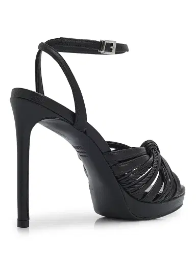 Schutz Women's Gaya 100MM Leather Sandals - Black | Thumbnail 3 Schutz Women's Gaya 100MM Leather Sandals - Black | Thumbnail 3