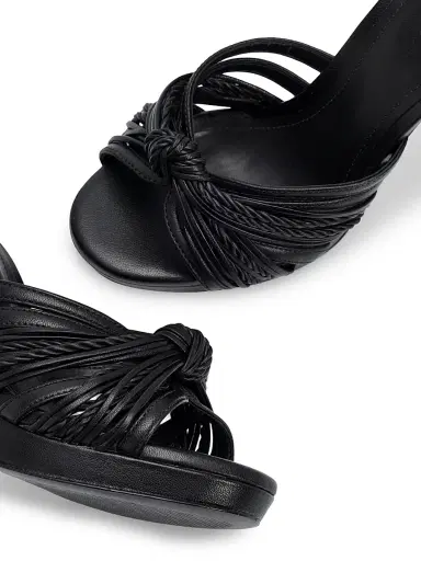 Schutz Women's Gaya 100MM Leather Sandals - Black | Thumbnail 6 Schutz Women's Gaya 100MM Leather Sandals - Black | Thumbnail 6