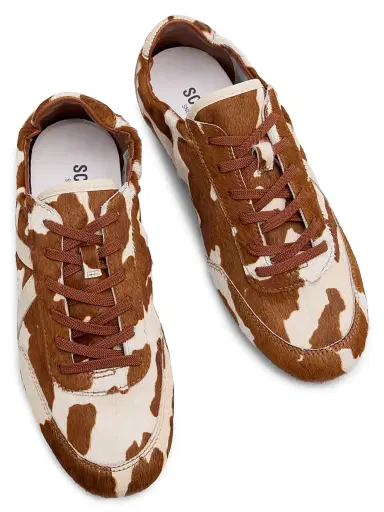 Schutz Women's Eight Cow-Print Calf Hair Sneakers | Thumbnail 4 Schutz Women's Eight Cow-Print Calf Hair Sneakers | Thumbnail 4