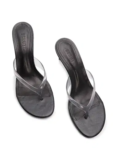 Schutz Women's Roslyn 75MM Slip-On Sandals - Black | Thumbnail 4 Schutz Women's Roslyn 75MM Slip-On Sandals - Black | Thumbnail 4