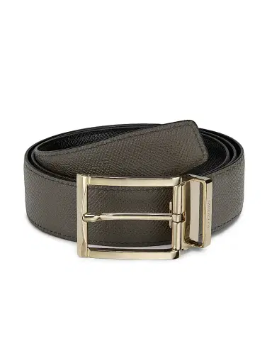 Ferragamo Men's Adjustable Grained Leather Belt | Thumbnail 3 Ferragamo Men's Adjustable Grained Leather Belt | Thumbnail 3