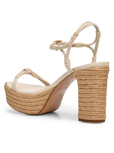 Schutz Women's Nara 100MM Leather Espadrille Platform Sandals - Sugar White Tonal | Thumbnail 3 Schutz Women's Nara 100MM Leather Espadrille Platform Sandals - Sugar White Tonal | Thumbnail 3